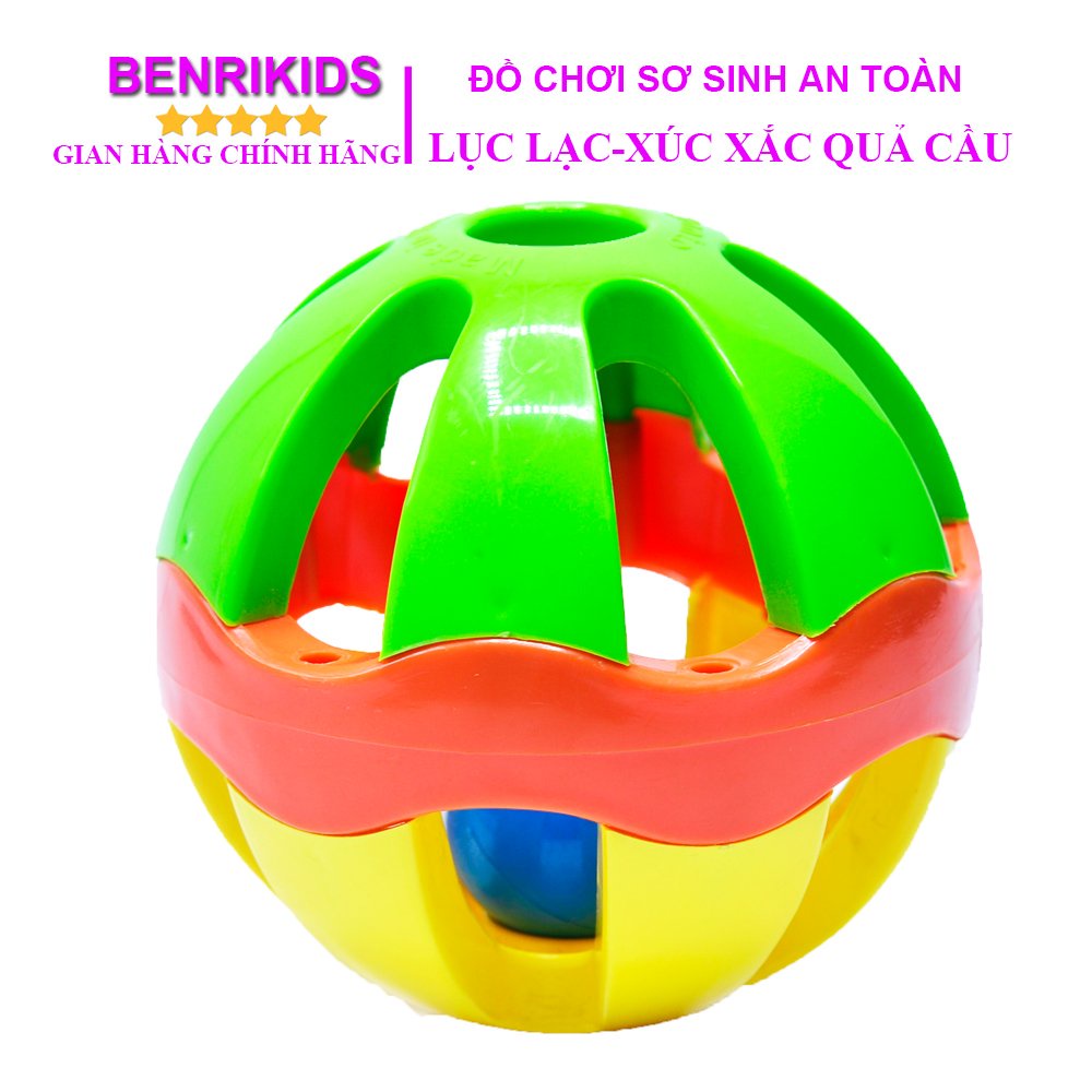 Đồ Chơi Nhựa An Toàn Cho Trẻ Sơ Sinh, Xúc Xắc Hình Quả Cầu Sato Giúp Bé Nhận Biết Âm Thanh