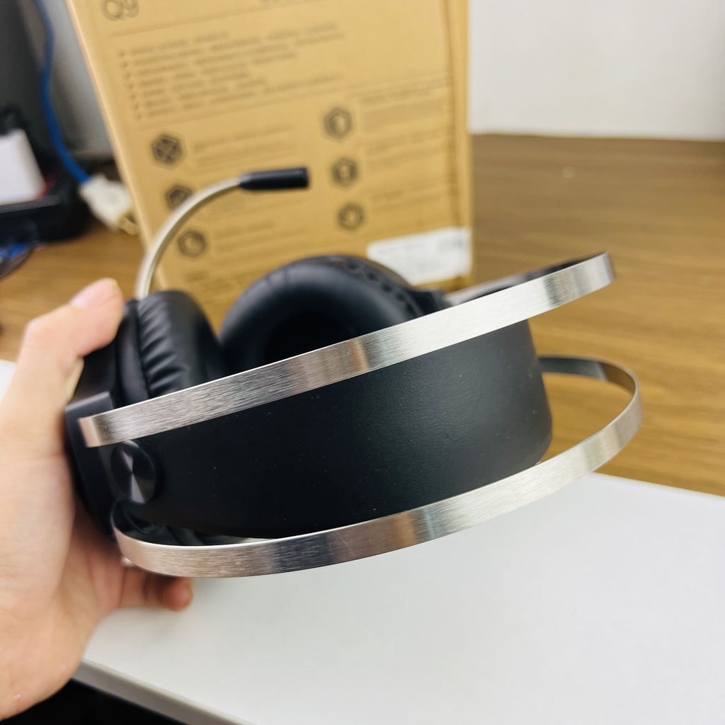 Tai nghe chụp tai máy tính GAMING MC Q9 có đèn LED đổi màu, có mic đàm thoại, headphone chơi game trên laptop, pc