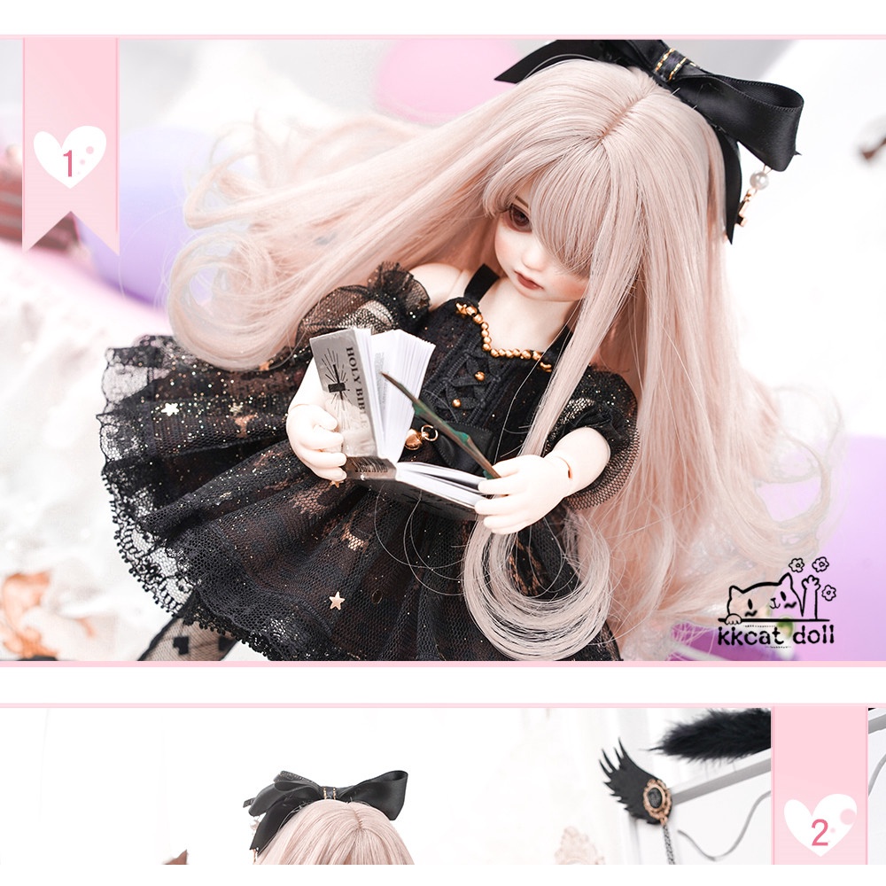 Tóc Giả Mềm Chịu Nhiệt Cao DW008 bjd Qi Liuhai Cho Búp Bê 1 / 3 1 / 4 1 / 6 inch
