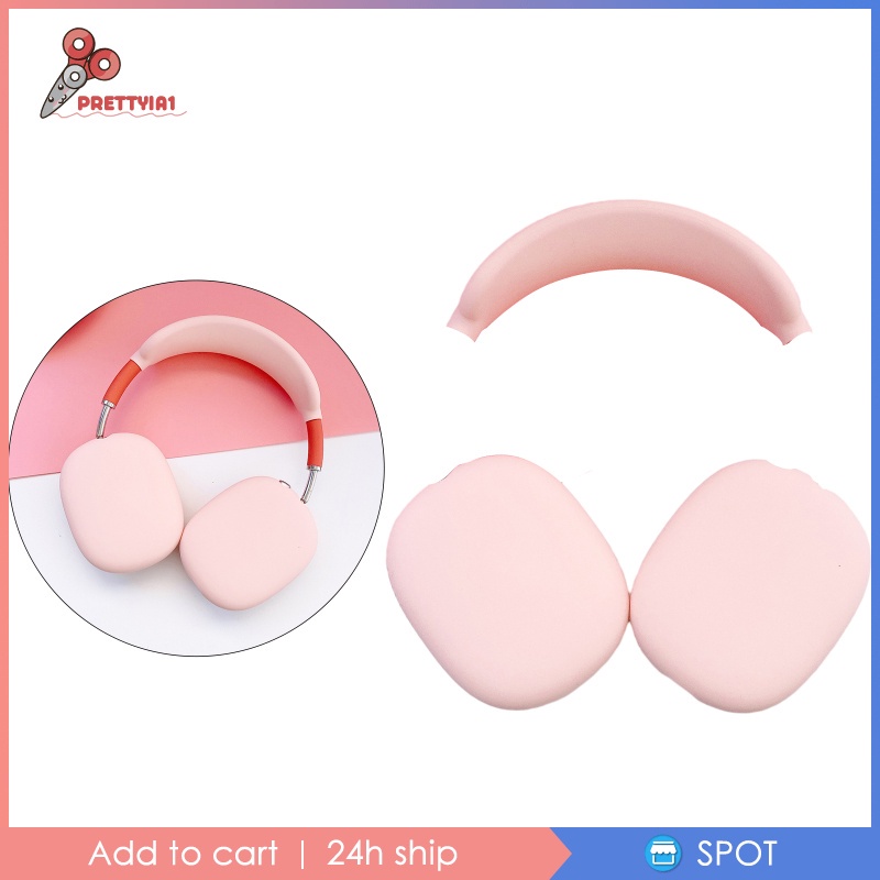 Vỏ Bảo Vệ Hộp Đựng Tai Nghe Airpods Max Bằng Silicon Màu Đen Prettyia1