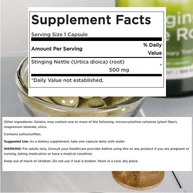 TPCN Viên uống Tầm Ma Stinging Nettle Root Swanson - 1 trong các chất kháng histamine tự nhiên tốt nhất hiện nay | BigBuy360 - bigbuy360.vn