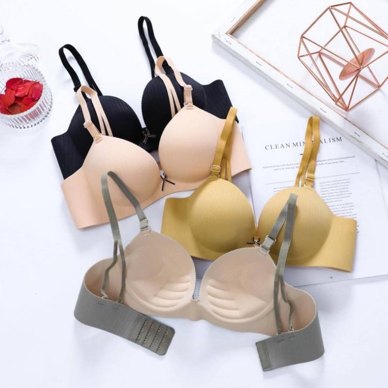 Áo Lót Su Softie Phối Kẻ Chìm Nâng Ngực Thời Trang Dành Cho Nữ 541