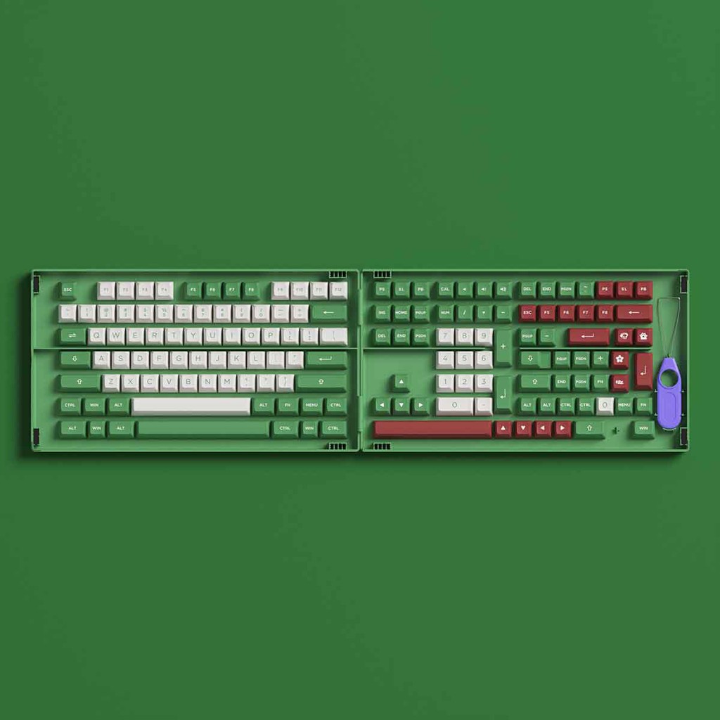 AKKO Keycap set – Matcha Red Bean (PBT Double-Shot/ASA profile/158 nút)