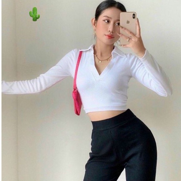 Áo croptop cổ V hở lưng siêu hot (A15.BC)