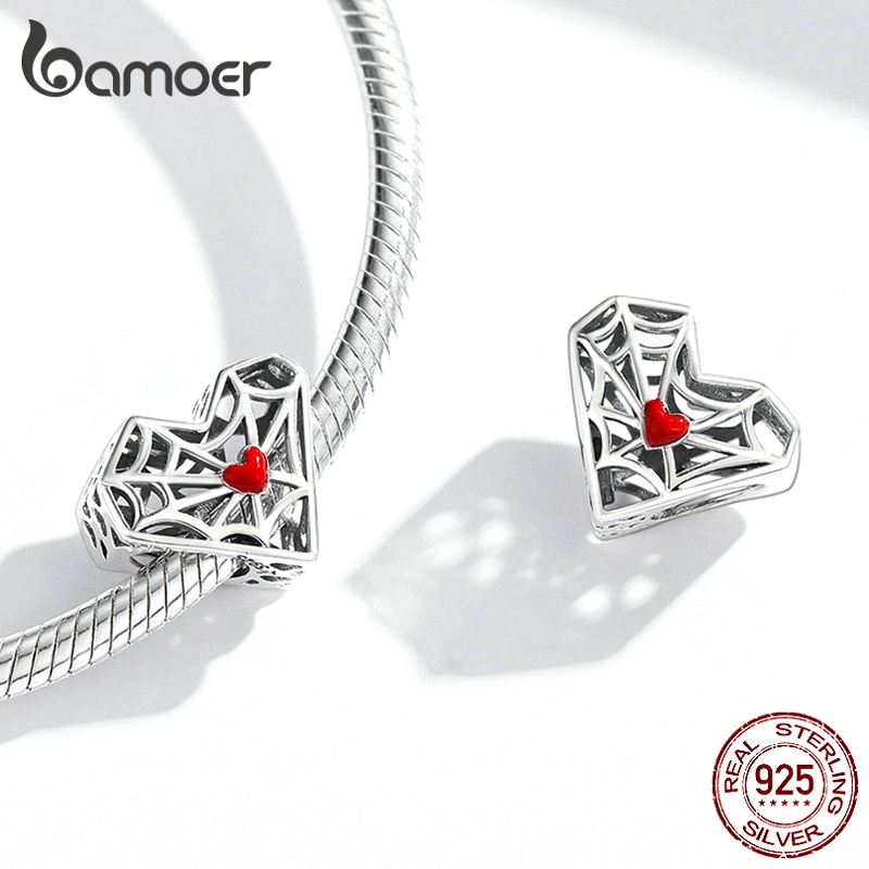 Hạt Charm Bamoer SCC1955 Bằng Bạc 925 100% 6 Kiểu Phong Cách Halloween Tuỳ Chọn Làm Trang Sức DIY