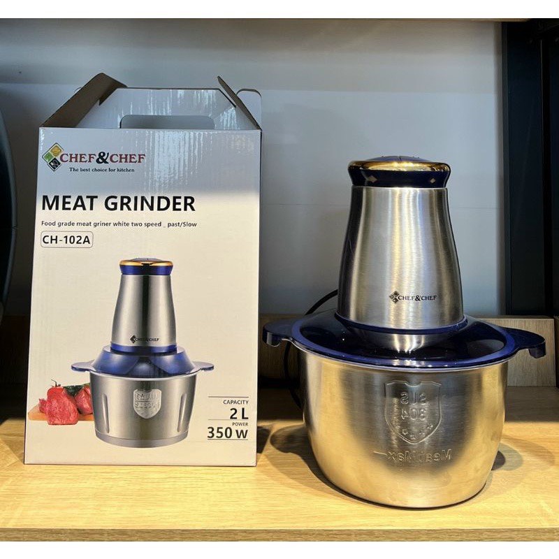 Máy xay thịt đa năng cối inox dung tích 2 lít