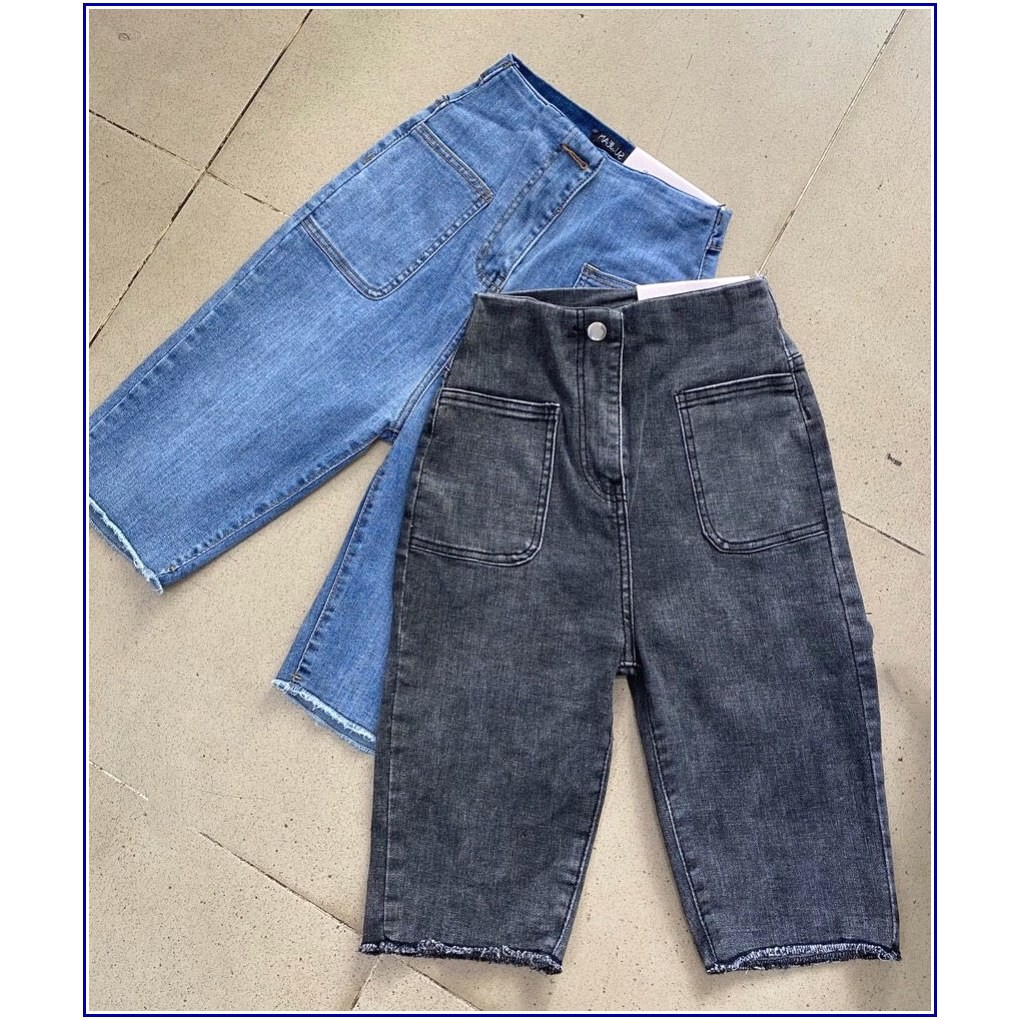 Quần jean NGỐ LỬNG 2 CÚC - 2 TÚI BẦU mẫu siêu hot - jean giãn NSHOP383