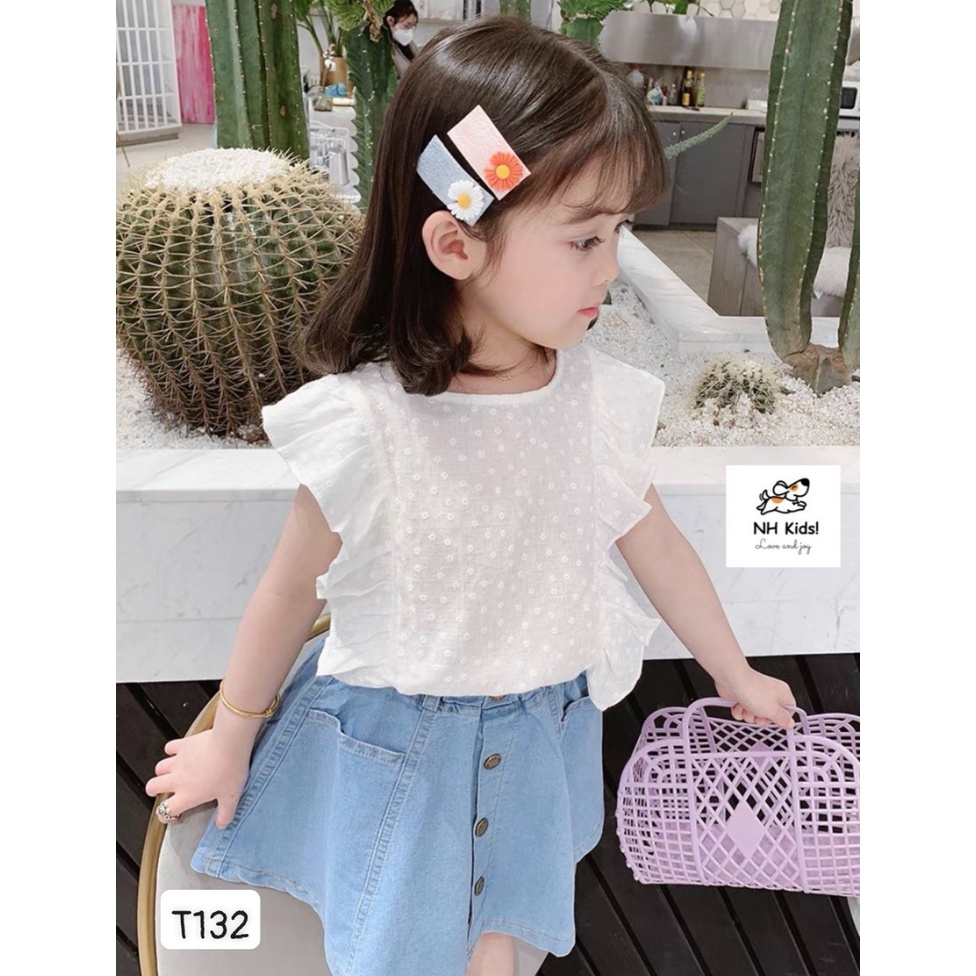 [11 22kg] Set váy bé gái chân váy jean dễ thương T132