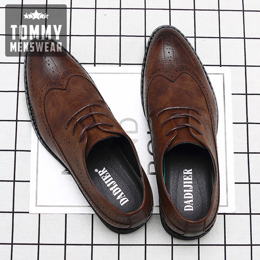 Giày Nam Công Sở - TẶNG TẤT - Giày Da Nam Thời Trang Trẻ Trung Năng Động GD54 | BigBuy360 - bigbuy360.vn