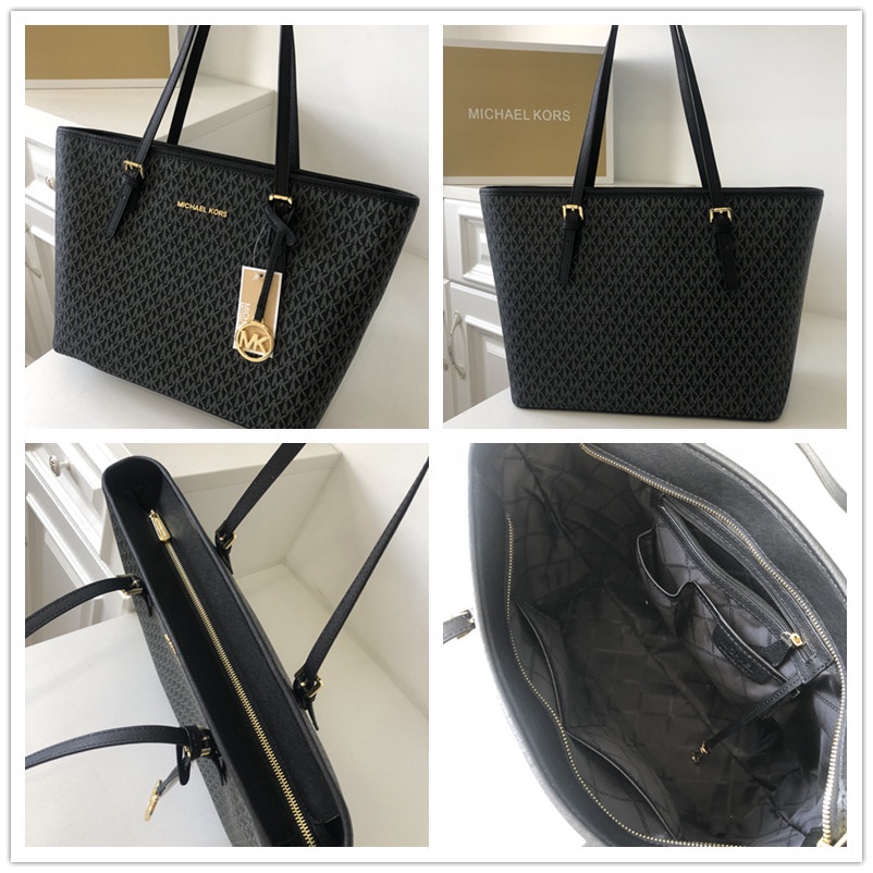 Michael Kors Michael Kors Cộng Với Kích Thước in Túi Mua Sắm M.k Tote Túi Xách Nữ Zipper Tote Túi Xách Nữ Túi Vai Đơn Cô