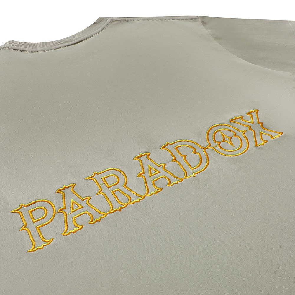 Áo thun form rộng Paradox tay lỡ - Unisex - In hình - ESSENTIAL EMBROIDERY - Màu xanh bơ