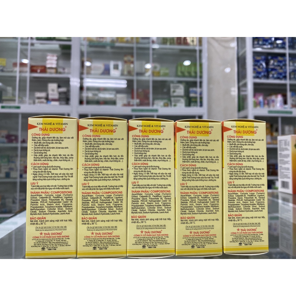 Kem nghệ Thái Dương nano bạc tuýp 20g giúp nhanh liền sẹo, hỗ trợ làm mờ vết thâm