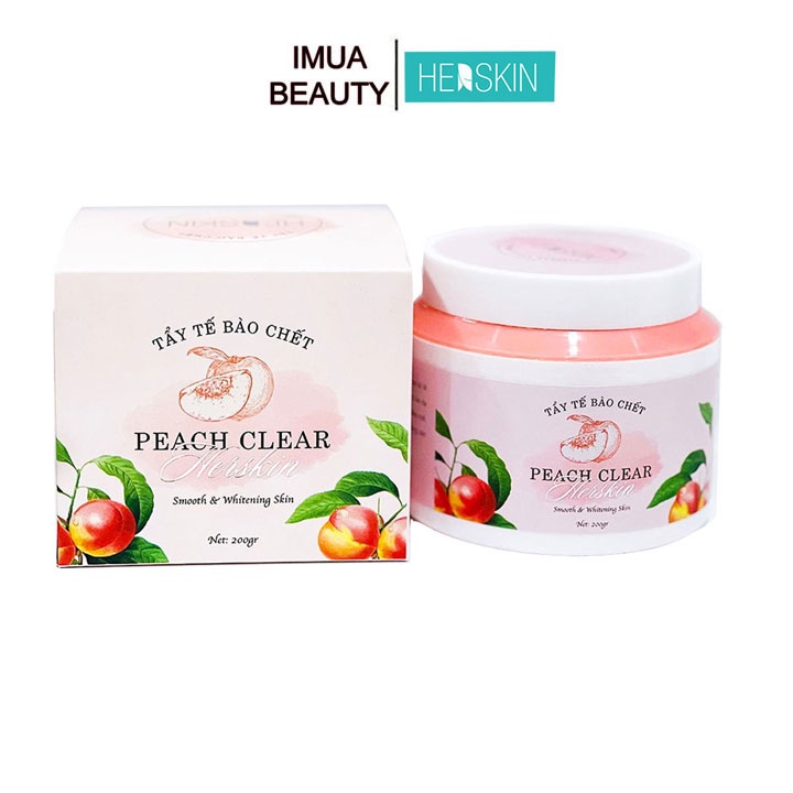 Kem Tẩy Tế Bào Chết Cơ Thể Từ Trái Đào Herskin Body Peach Clear Hũ 200gr