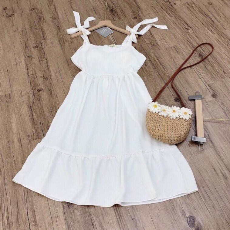 Đầm cột nơ ở vai, mẫu Hot 2021 | BigBuy360 - bigbuy360.vn