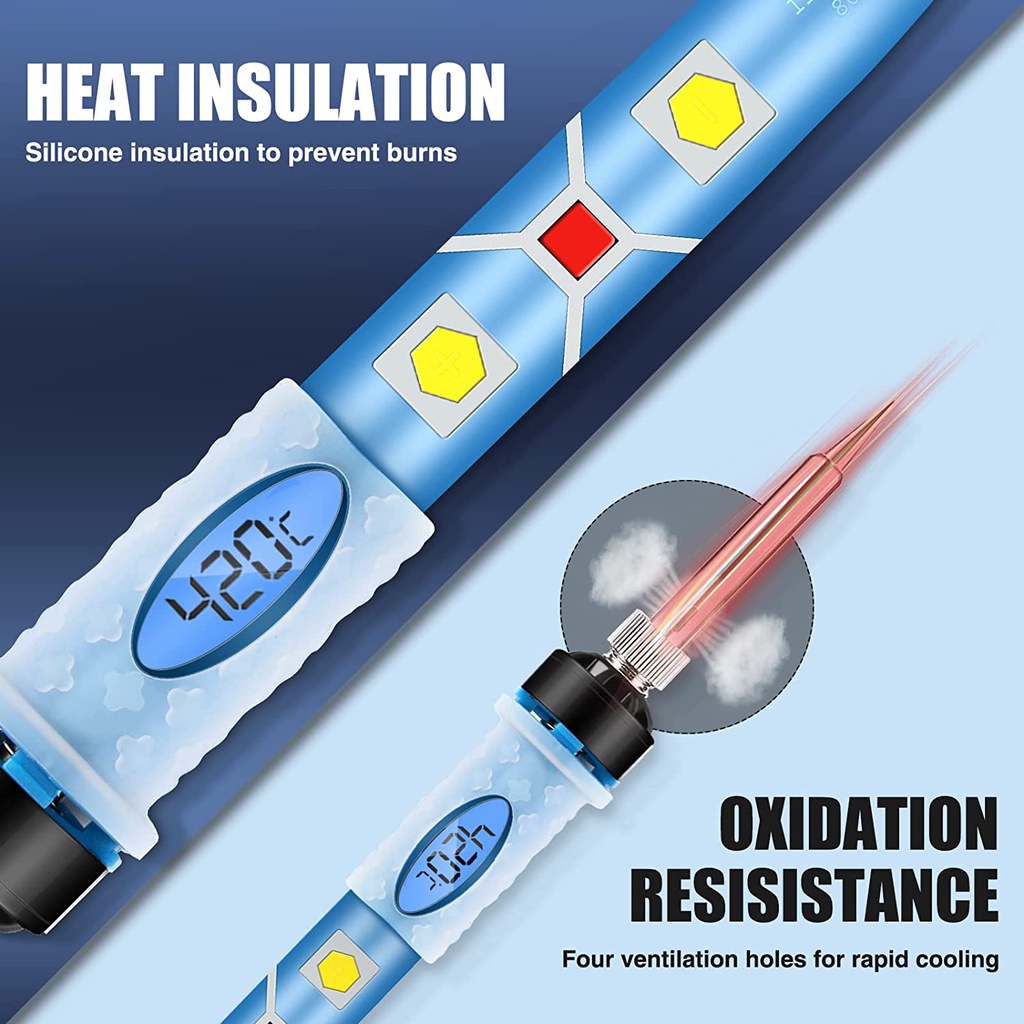 80W 110V/220V Hàn Sắt Kỹ Thuật Số Hàn, Thiết Kế Điều Chỉnh Nhiệt Và Thiết Kế Nhanh Chóng DIY