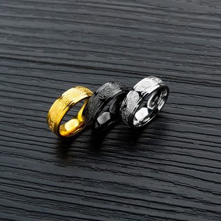 Nhẫn Nam Khắc Hoa Văn Titan Ko Đen TT 2312