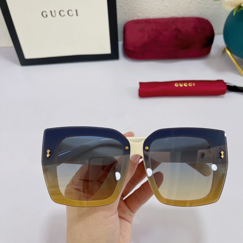 kính thời trang nữ mắt và gọng nhựa to đính logo kim loại gucci Gc gg