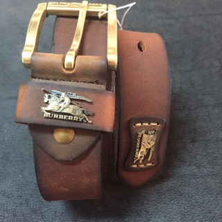 Dây nịt Burberry đầu khoá Đồng