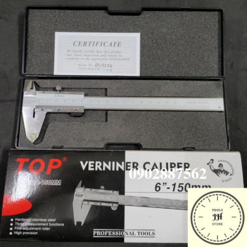 thước kẹp cơ khí TOP 150mm chính hãng taiwan