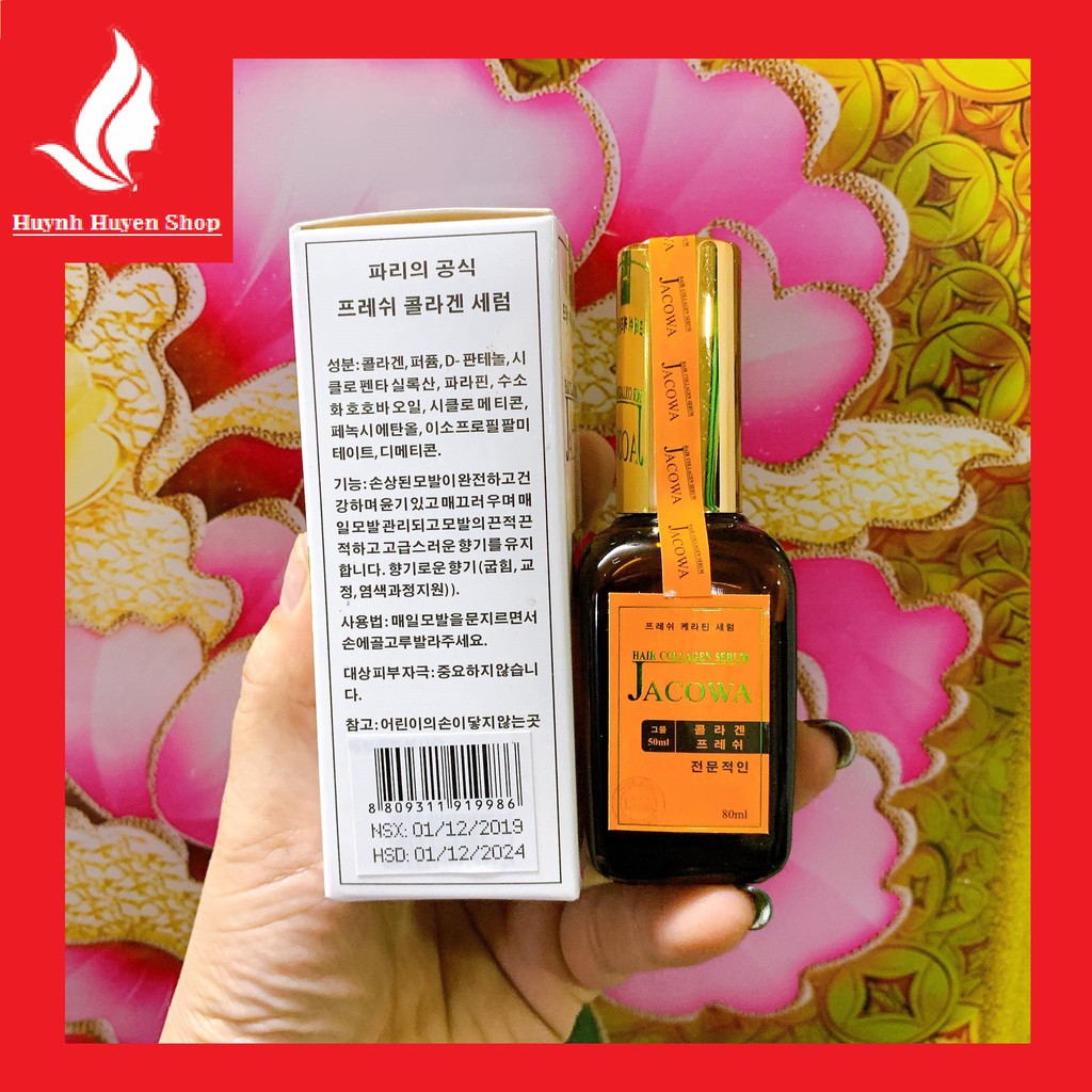 [chính hãng] Serum dưỡng tóc Jacova hair collagen Hàn Quốc siêu thơm mượt chai 80ml