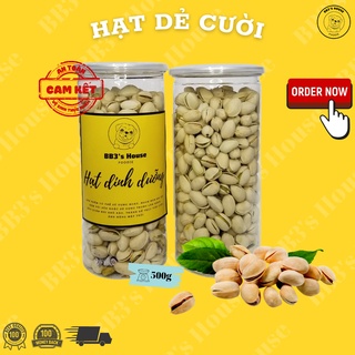 500Gram Hạt dẻ cười Mỹ không tẩy - Hũ pet 500gram hạt dẻ cười, không tẩy trắng, giòn, béo ngậy, cam kết ATVSTP