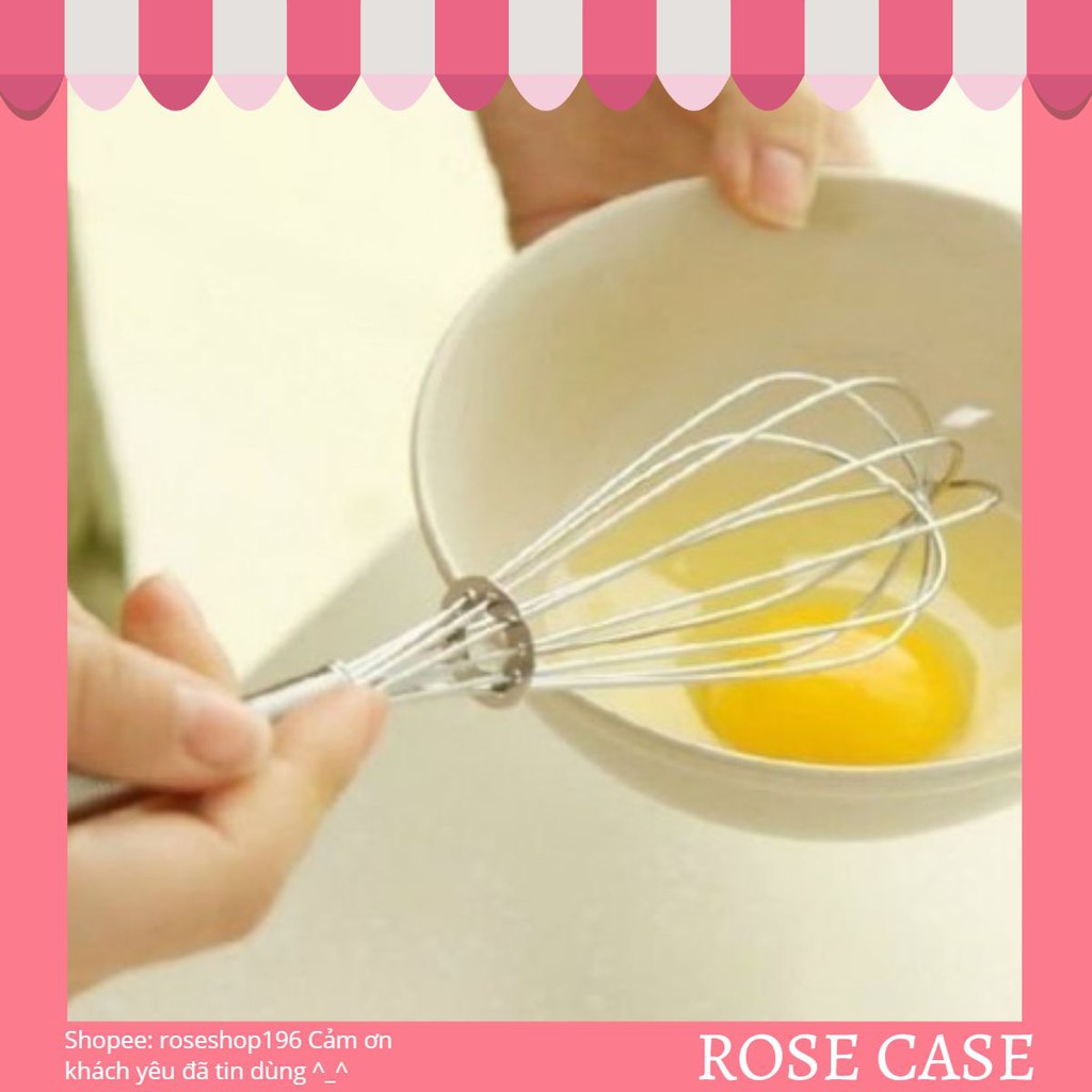 Cây que đánh trứng, que trộn bột đánh trứng bằng tay ROSE196 (D26)