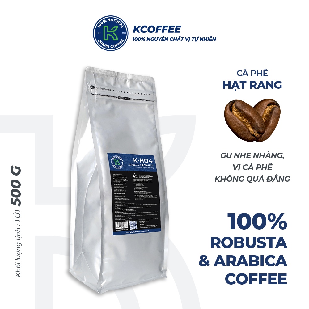 Cà phê nguyên chất xuất khẩu KHO4 500g thương hiệu K COFFEE