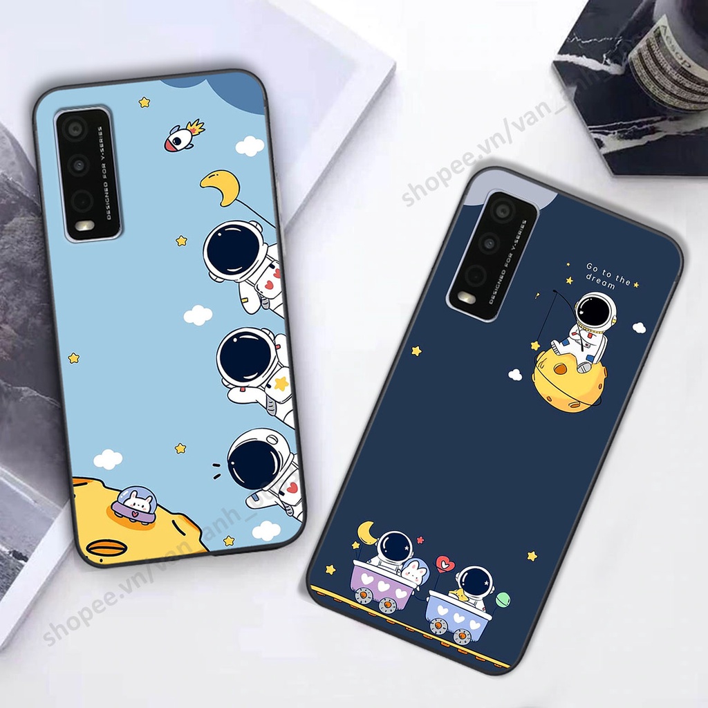 Ốp Vivo Y20 hình bầu trời, phi hành gia đẹp, ốp lưng điện thoại vivo viền dẻo cao cấp