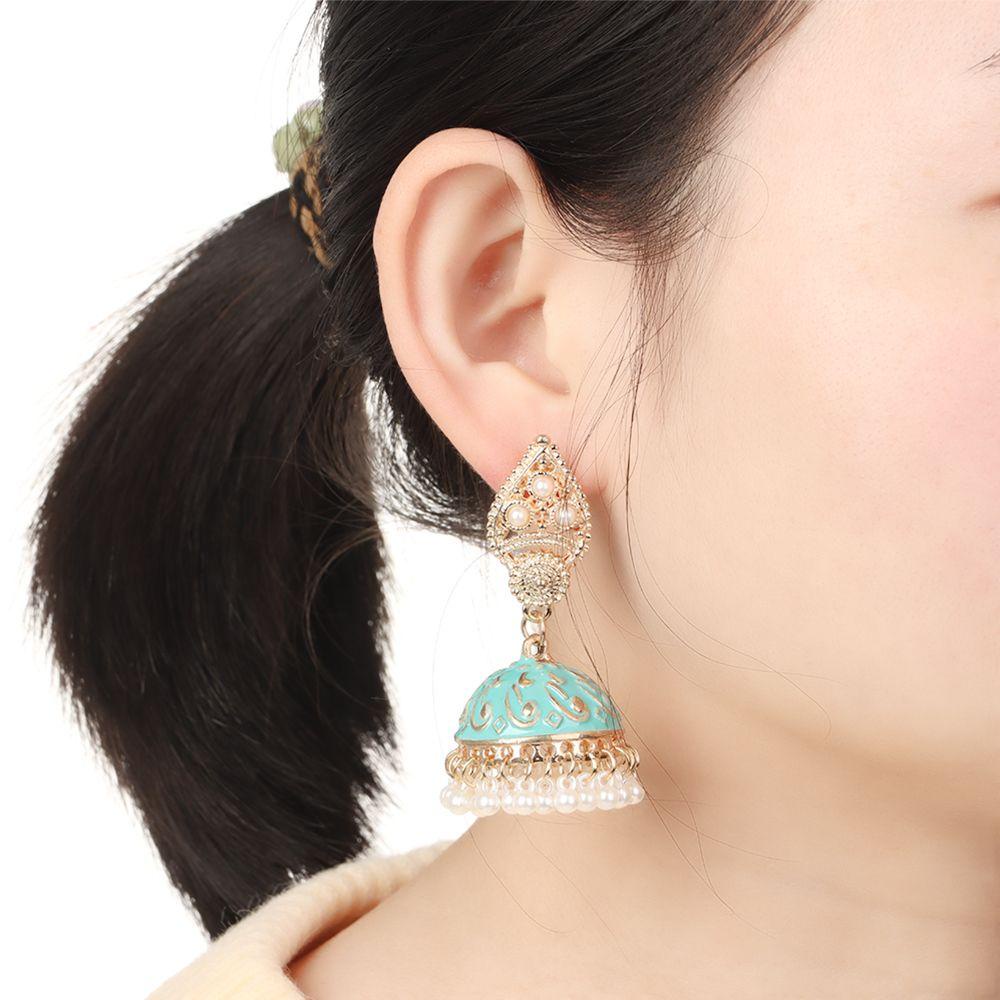 Bông Tai Hình Chuông Phong Cách Ấn Độ Thời Trang