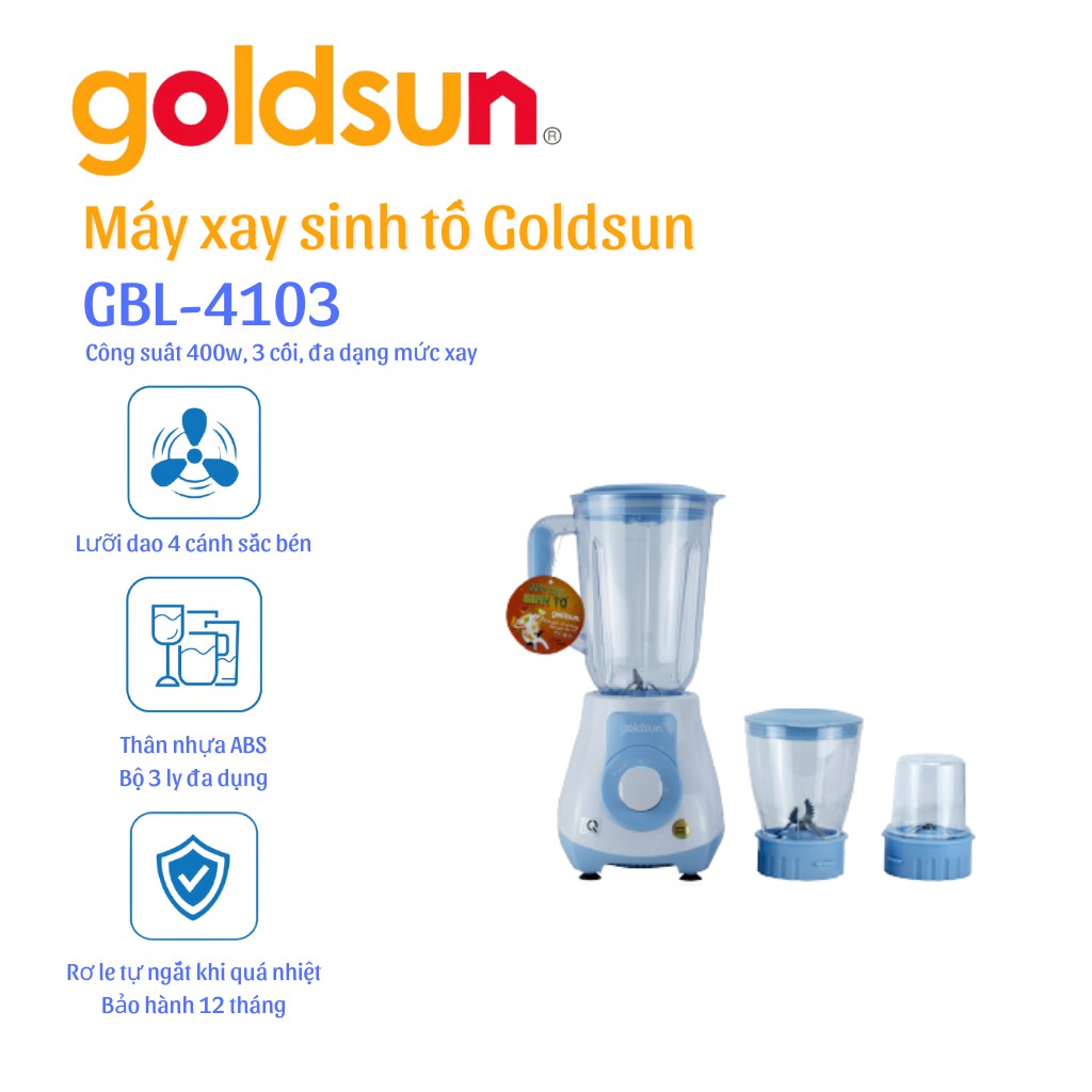 [Mã ELHA22 giảm 5% đơn 300K] Máy xay sinh tố Goldsun GBL4103