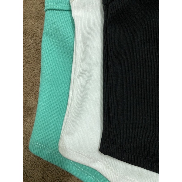 Áo thun ba lỗ croptop lai nhọn chất len tăm dày dặn co giãn-A12