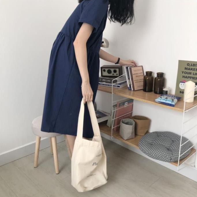 Túi Vải Canvas Túi Tote Đeo Vai Hàn Quốc Đựng Đồ Shopping Túi Tote Canvas Mùa Hè Ulzzang