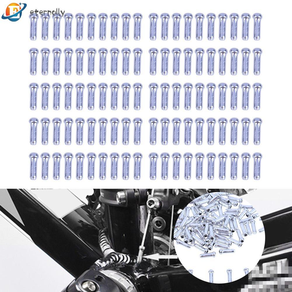 Set 100 đầu bịt dây phanh xe đạp bằng hợp kim nhôm