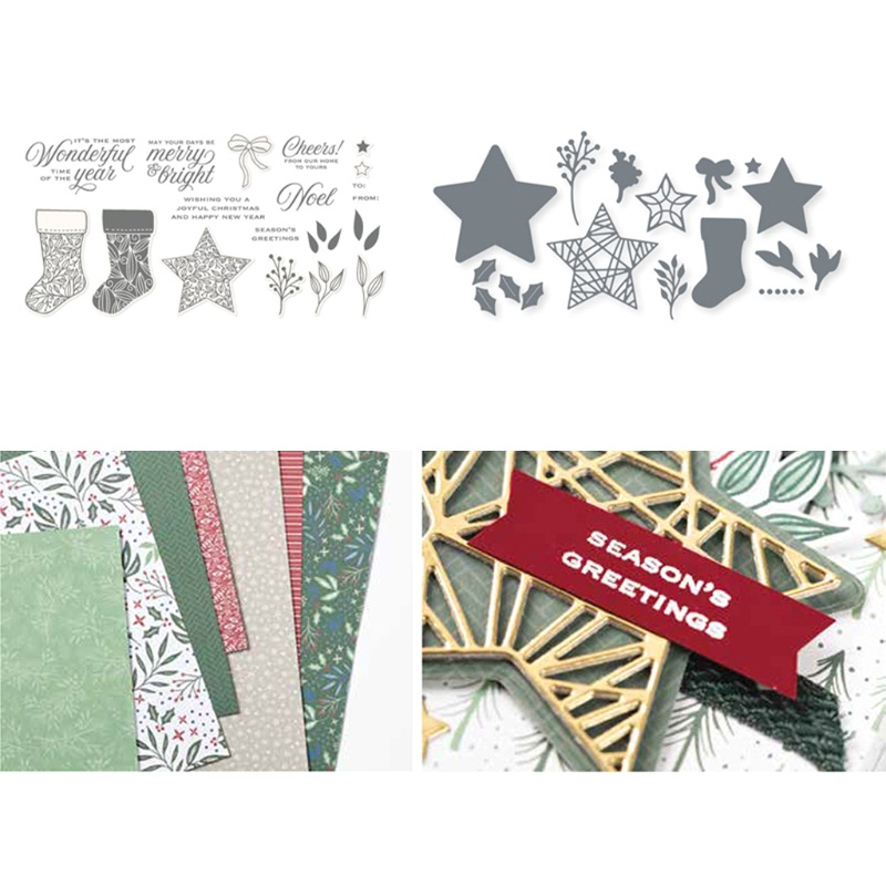 Bộ Khuôn Cắt Hình Làm Scrapbook Với Họa Tiết Hình Ngôi Sao