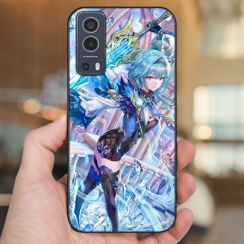 Ốp lưng Vivo Y72 5G viền đen in hình Eula Genshin Impact
