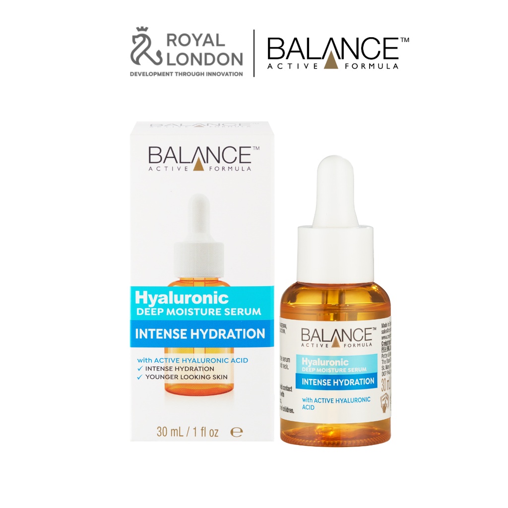 Combo trắng da căng mượt serum Vitamin C + serum Hyaluronic Balance Active Formula 30ml/ chai