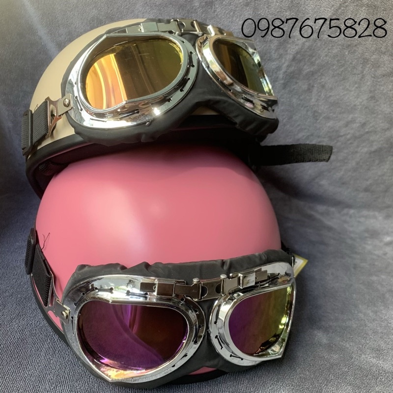 🔥🔥Nón bảo hiểm gắn kính phi công cực kỳ chất và ngầu hàng chính hãng cao cấp