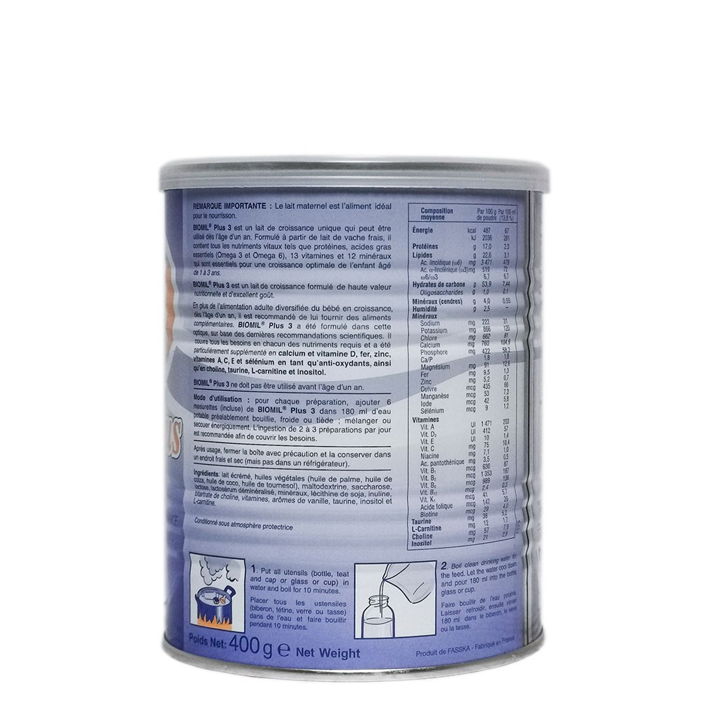 [CHÍNH HÃNG] Sữa Bột Biomil Plus 3 - Hộp 400g
