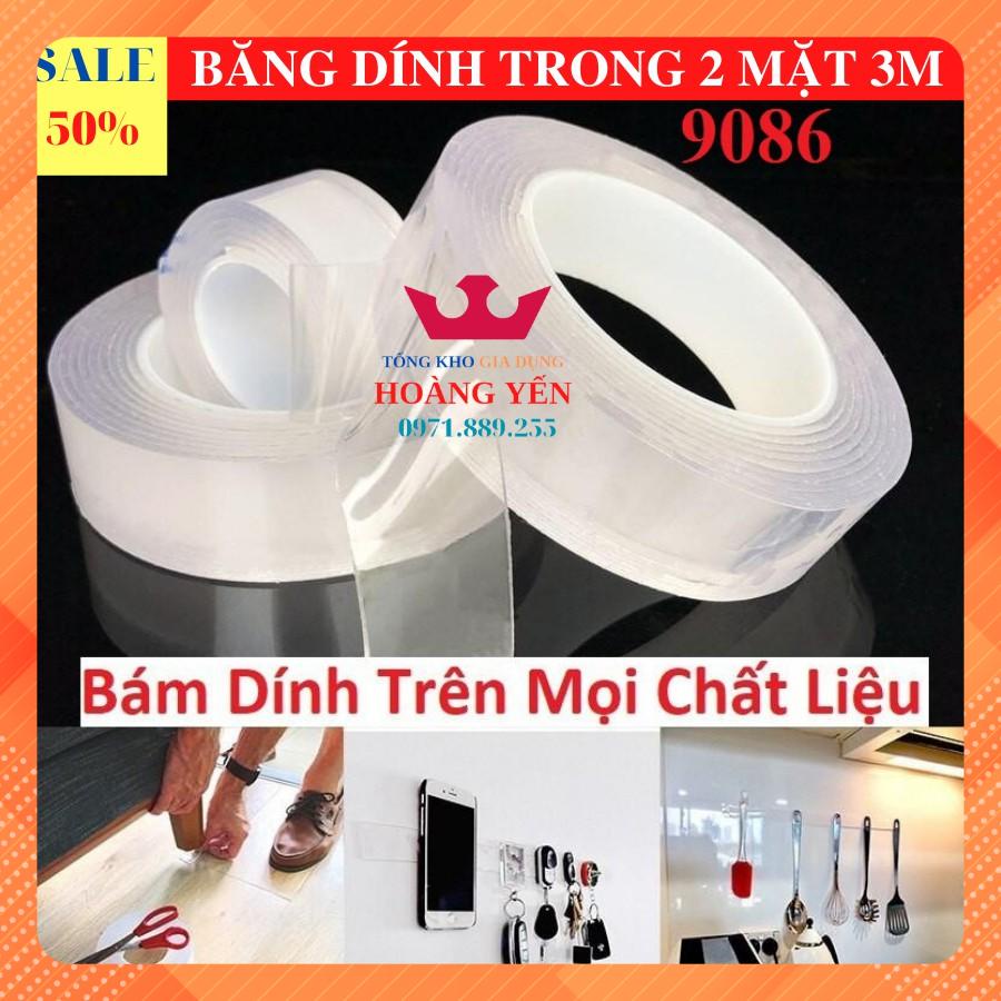 Băng Keo Nano Dán 2 Mặt Trong Suốt / Băng Dính 2 Mặt Đa Năng - Dán Tường Treo Đồ, Treo Tranh Ảnh, Cố Định Vật,...