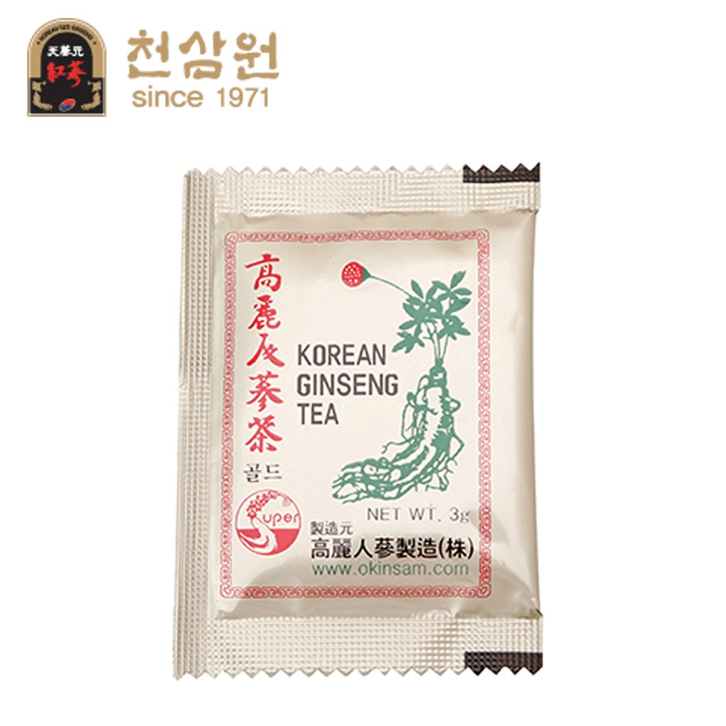 HỘP 100 GÓI TRÀ SÂM HỘP GỖ KOREAN GINSENG TEA GOLD OKINSAM