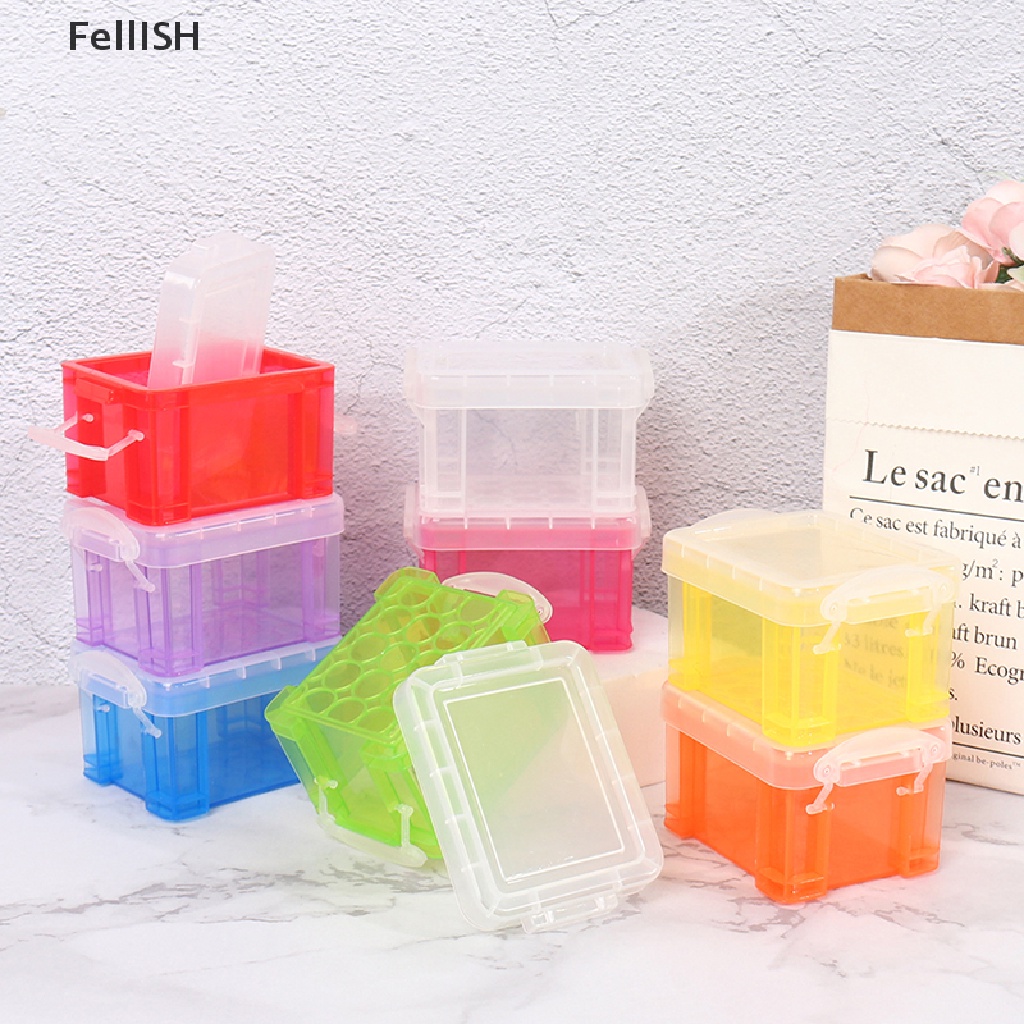 Set 2 Hộp Nhựa Mini Dễ Thương Sáng Tạo Dành Cho Nhà Búp Bê 439br