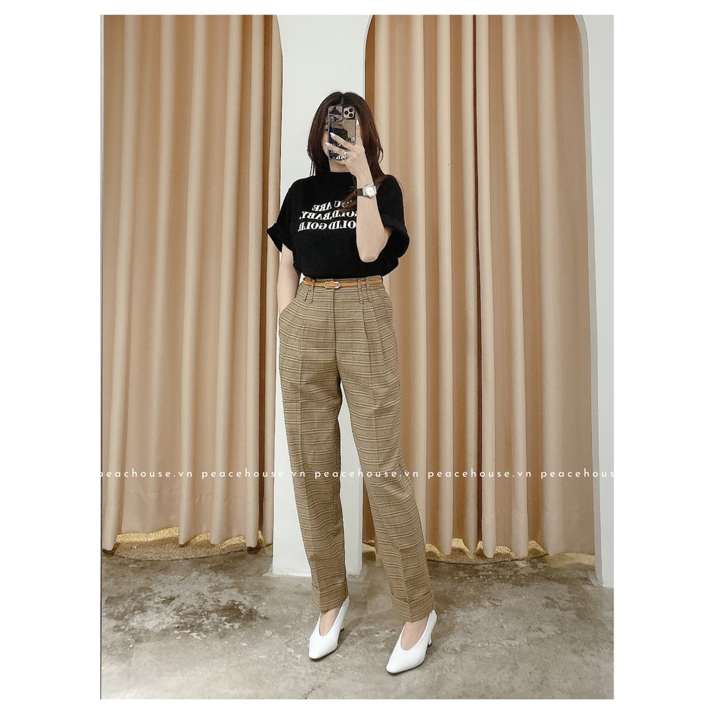 Quần baggy caro kèm belt , Peace House Clothing | BigBuy360 - bigbuy360.vn