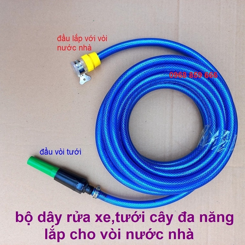 Vòi Xịt Rửa Xe ,Vòi Tưới Cây Đa Năng Tăng Áp Lực , lắp cho vòi nước nhà thông thường