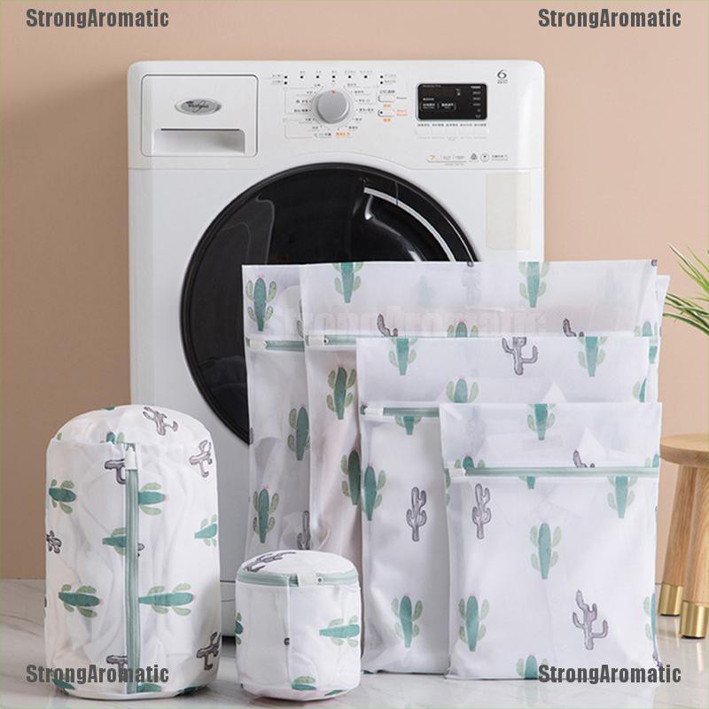 Túi Lưới Giặt Đồ Lót In Hình Xương Rồng Bằng Polyester