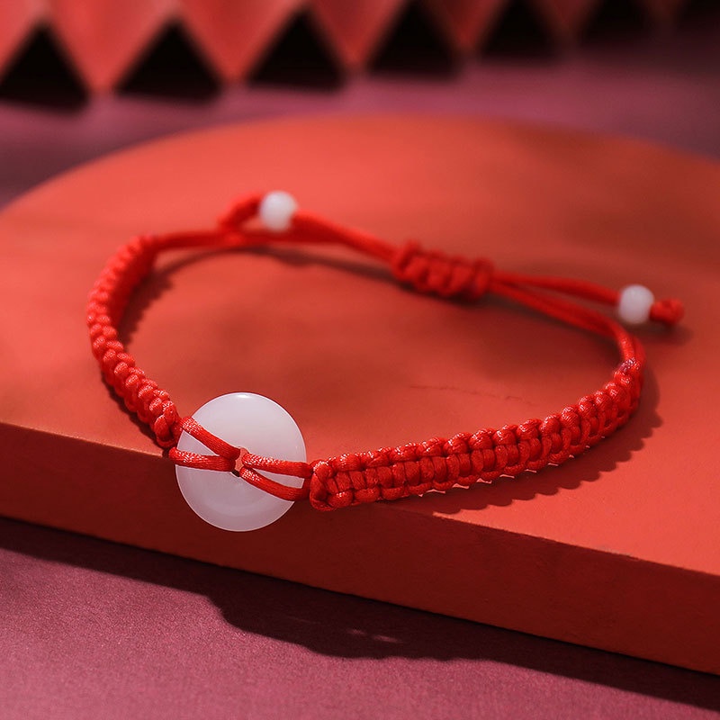 Vòng Tay Bện Dây Đỏ May Mắn Thời Trang Unisex