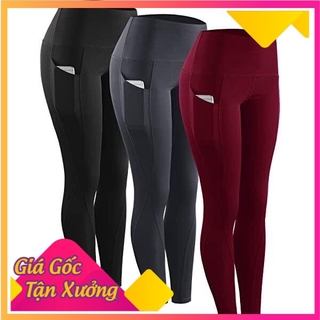 Quần dài legging nữ tập gym có túi bên hông
