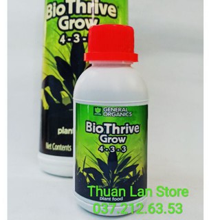 Chiết Lẻ Phân Bón Hữu Cơ Bio Thrive Grow 4-3-3 Nhập USA 100ml