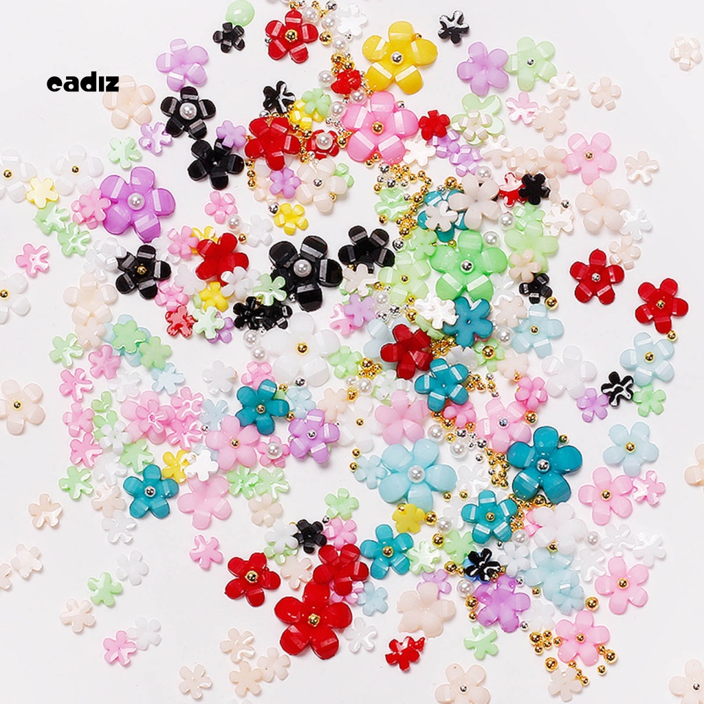 Phụ Kiện Trang Trí Móng Tay Hình Hoa 3D DIY Bằng Nhựa Resin