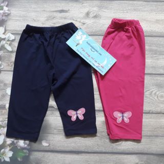 Set 2 Quần Legging lửng co giãn, mềm mịn bé gái