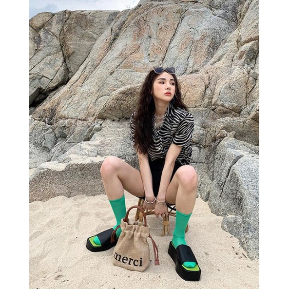 Dép Đế Dày Phong Cách Hàn Quốc Thời Trang Mùa Hè 2022